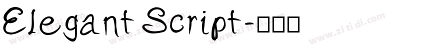 Elegant Script字体转换